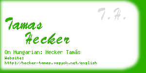 tamas hecker business card