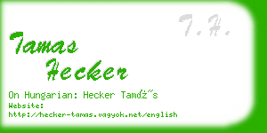 tamas hecker business card